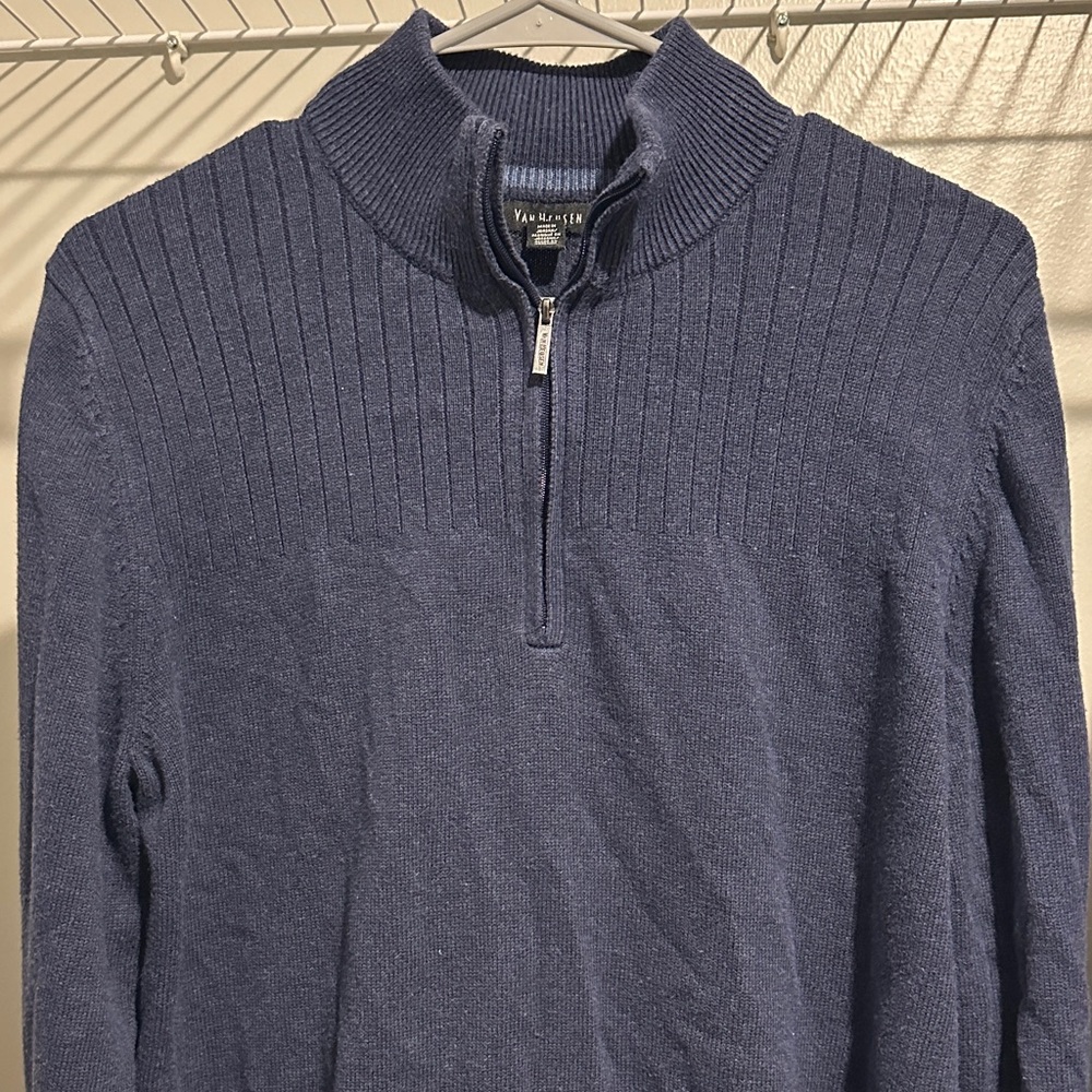 Van Heusen Men's Blue Half-Zip Sweater